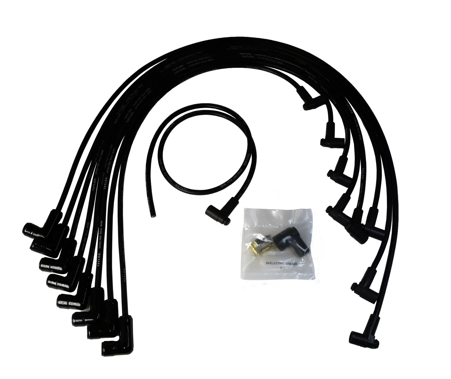 Spark Plug Wire Set Universal Silicone Spiro Pro 8mm 90_ 350 ohm_ft 75002-B